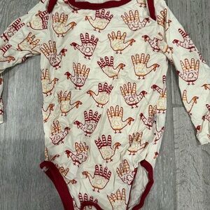 Thanksgiving Handprint Turkey Bamboo Bodysuit Onesie